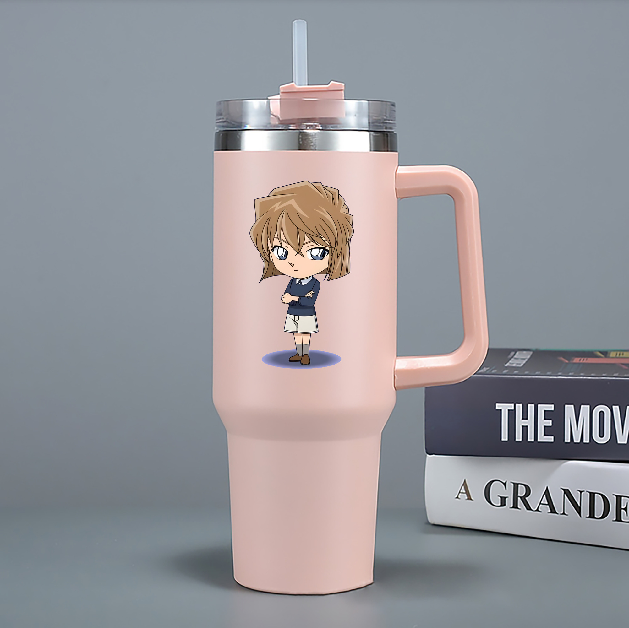 （画像用） 名探偵コナン 灰原 哀 はいばら あい Detective Conan Anita Hailey、Vi Graythorn Haibara Ai 1200mL車用タンブラー - クリスタルステッカー（プラスチックストロー付き）